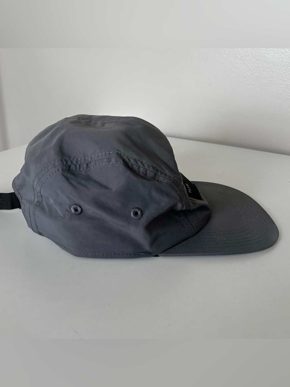 Tillak Wallowa Camp Hat, Basalt Grey Cap, Lightweight Nylon, Buckle Strapback - Picture 6 of 10